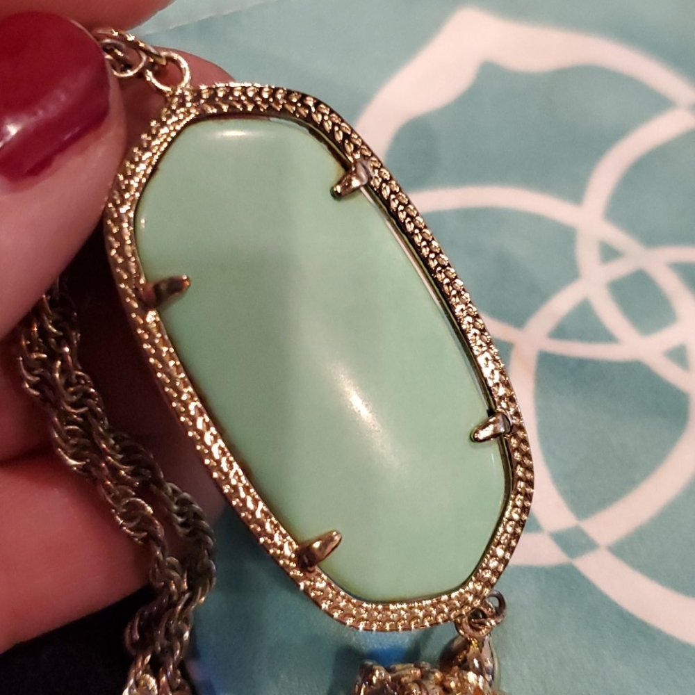 Kendra Scott Rayne Necklace with Mint Jewel - Picture 6 of 6